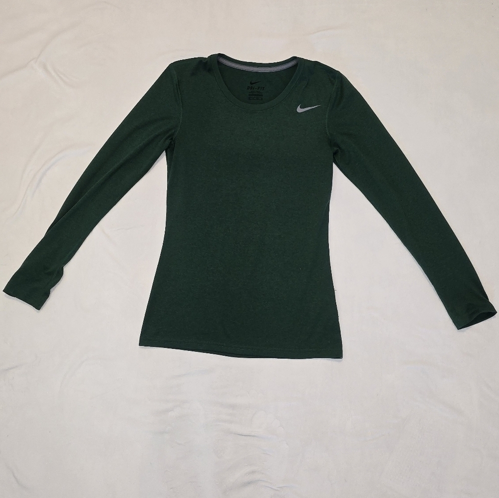 Nike Dri-Fit Green Crew Neck Shirt
